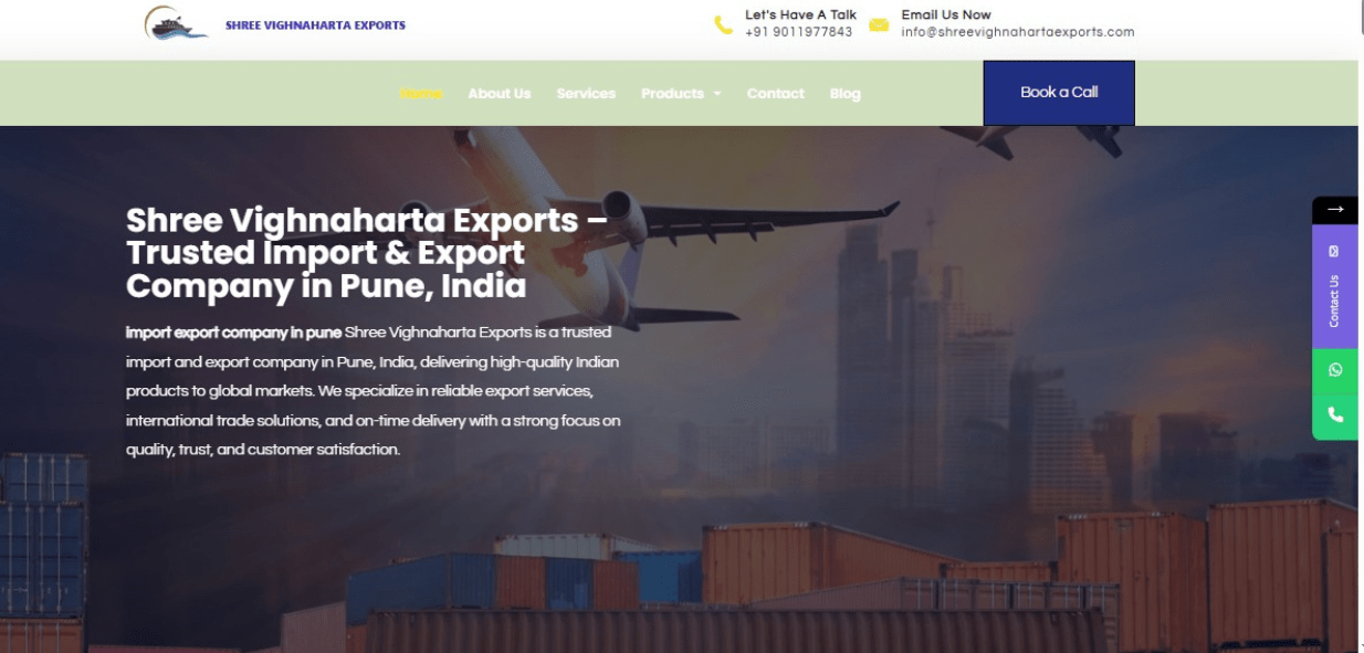 Import & Export Business Website Development and Design Company in Pune